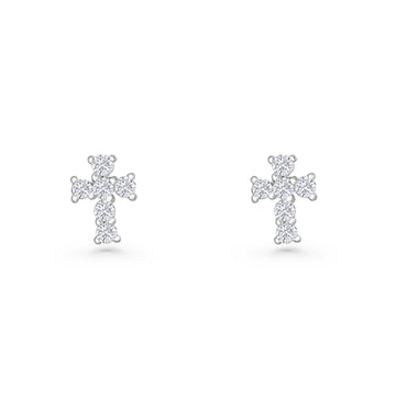 Vintage Style Cross Stud Earrings